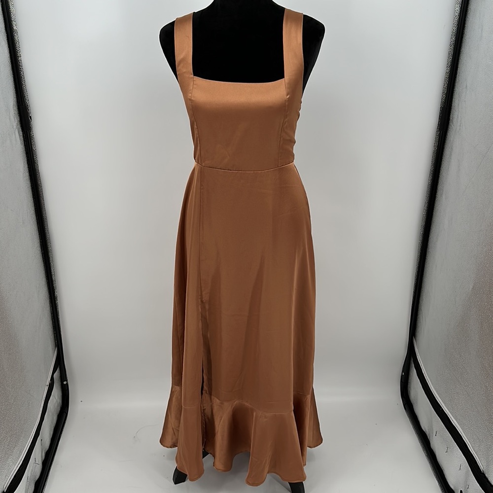 Show Me Your MuMu Tan Maxi Dress